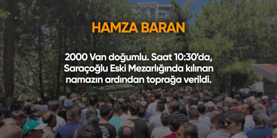 Konya'da bugün vefat edenler | 2 Ocak 2025 9